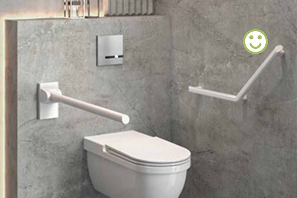 ARELOR-UES - Guide pratique « Production de logements accessibles et adaptés » - Solutions communes - Signalétique & Information - Sanitaires contrastés, bon exemple