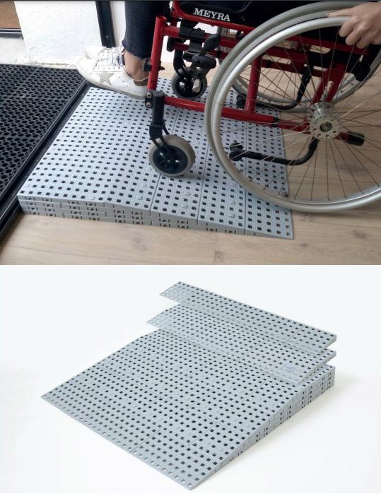 ARELOR-UES - Guide pratique « Production de logements accessibles et adaptés » - Espace privatif - Balcon, terrasse, jardin - Exemple de rampe amovible