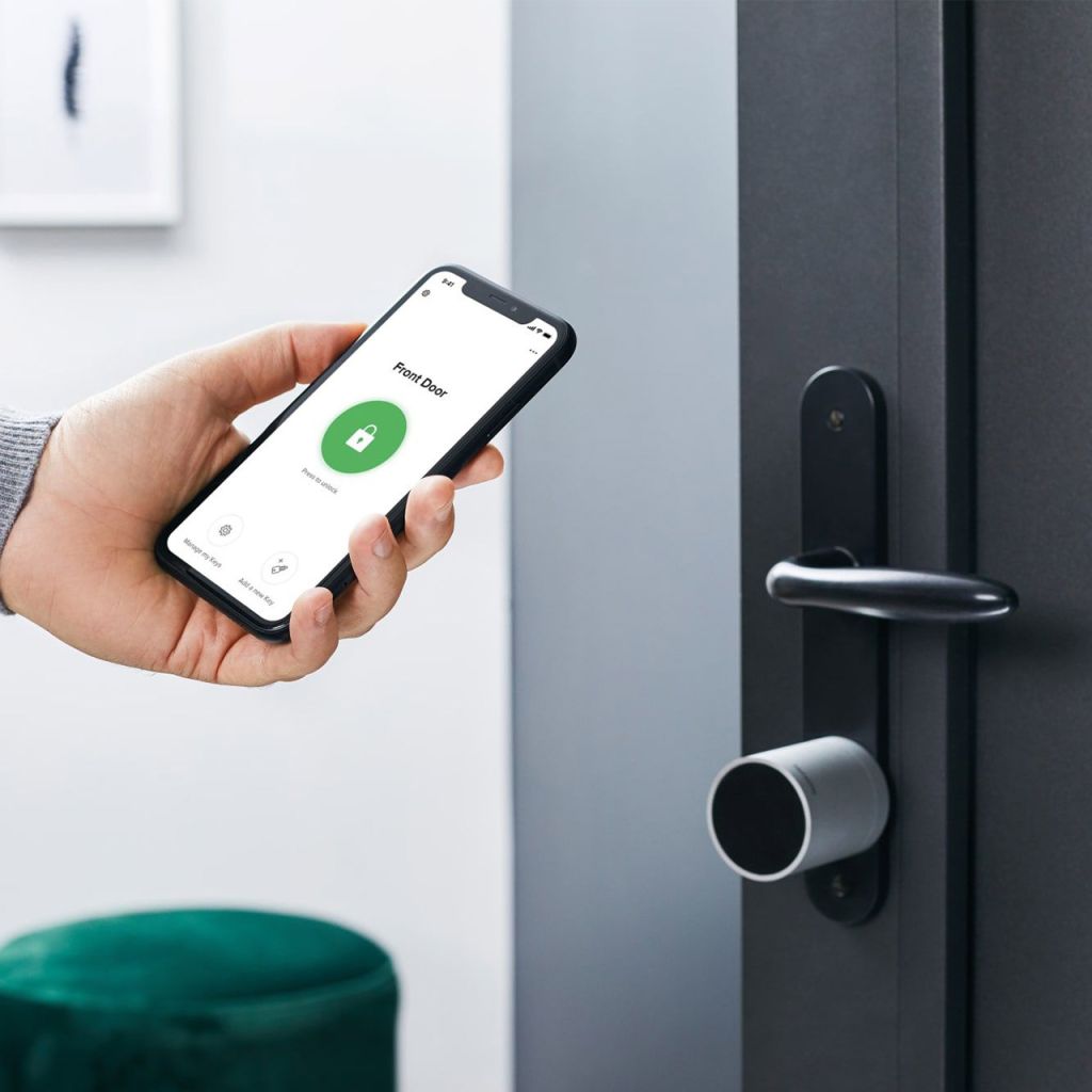 ARELOR-UES - Guide pratique &laquo; Production de logements accessibles et adapt&eacute;s &raquo; - Solutions communes - Menuiseries - Exemple de serrure connect&eacute;e