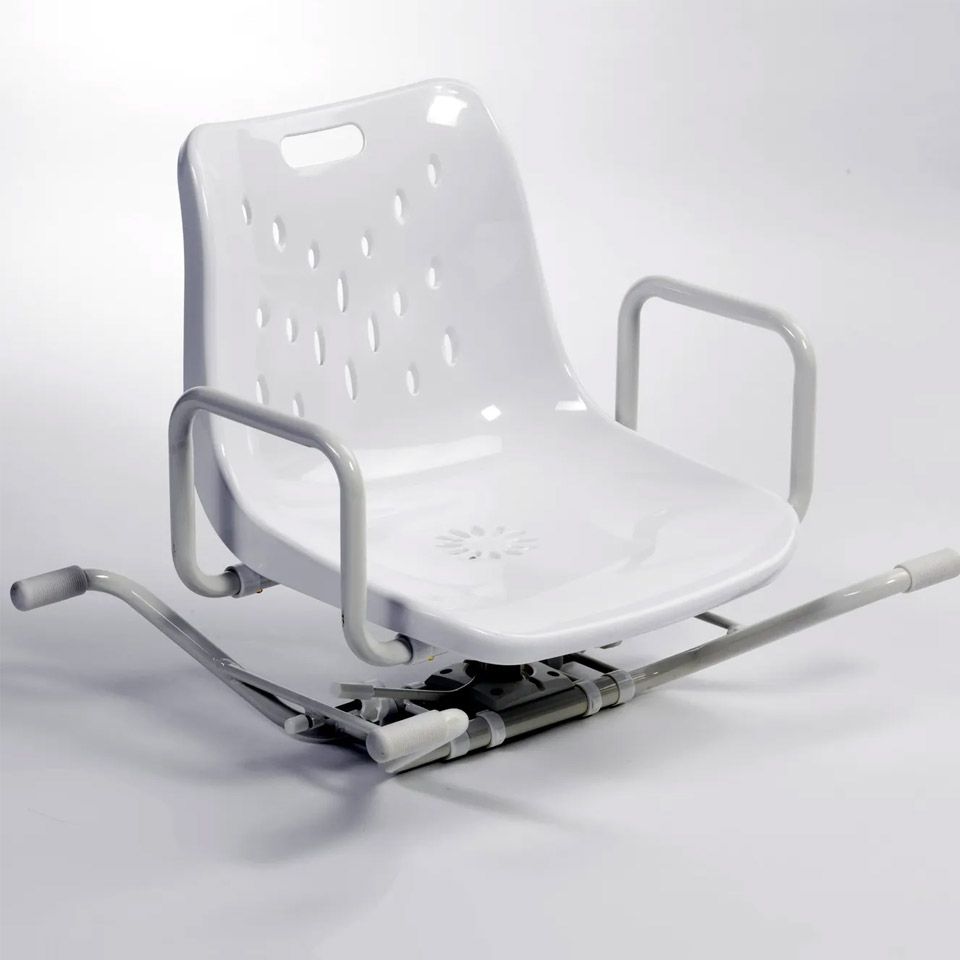 ARELOR-UES - Guide pratique &laquo; Production de logements accessibles et adapt&eacute;s &raquo; - Espace privatif - Salle de bain - Exemple de si&egrave;ge de bain pivotant