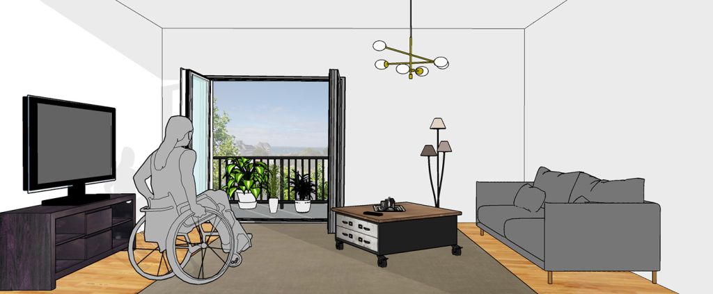 ARELOR-UES - Guide pratique « Production de logements accessibles et adaptés » - Espace privatif - Balcon, terrasse, jardin - Préservation de la vue extérieure