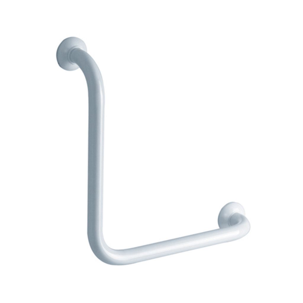 ARELOR-UES - Guide pratique &laquo; Production de logements accessibles et adapt&eacute;s &raquo; - Solutions communes - Barres d'appui - Exemple de barre d'appui coud&eacute;e &agrave; 90&deg;